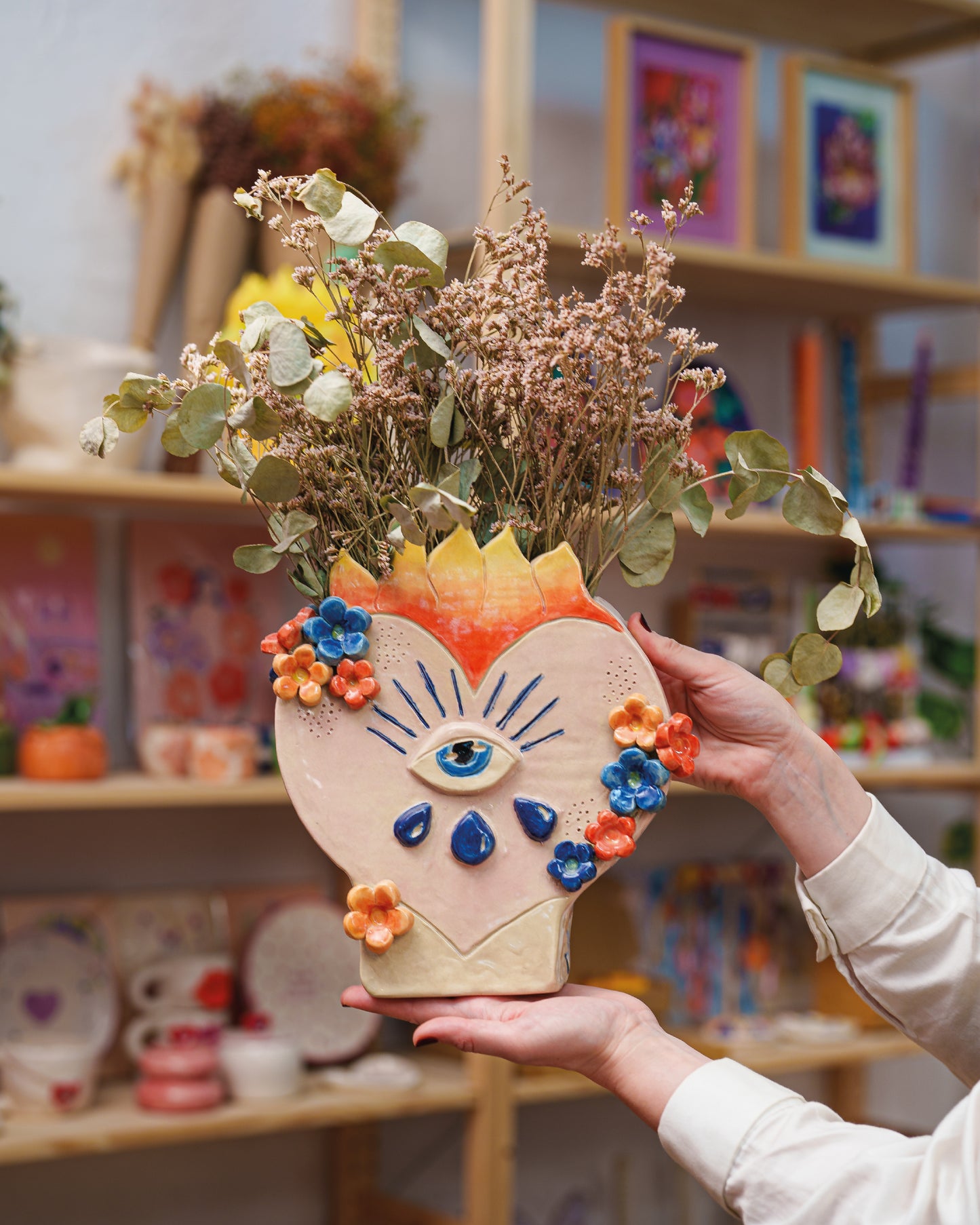 Jarrón de Cerámica Florcita