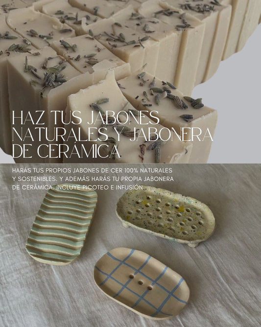 Jabones naturales y jabonera de cerámica