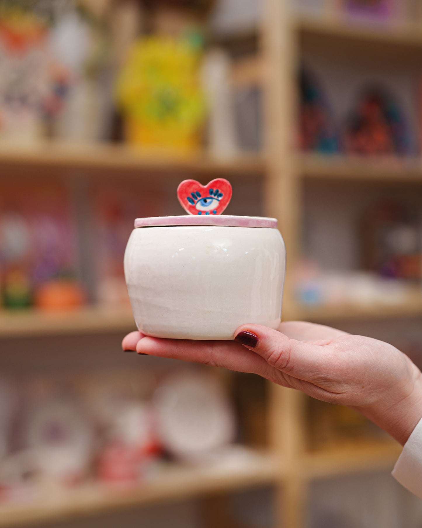 Tarro de cerámica con tapa Mio Amore